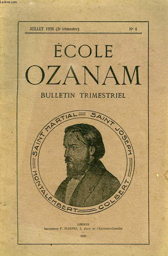 ECOLE OZANAM, N 4, 3e TRIMESTRE 1936