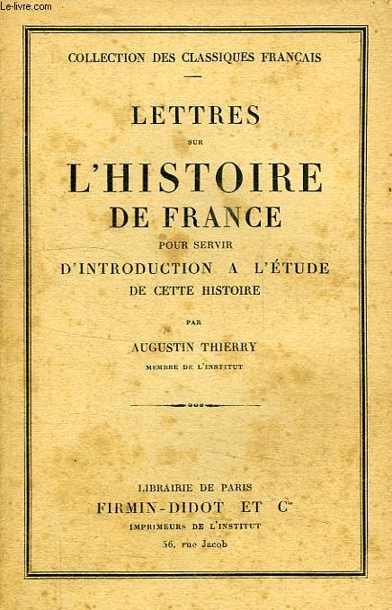 LETTRES SUR L'HISTOIRE DE FRANCE