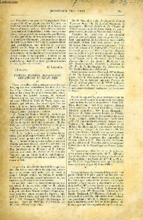 LE MONITEUR DES ARTS, 43e ANNEE, NOUVELLE SERIE, N 33, 27 MAI 1898