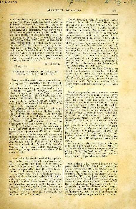 LE MONITEUR DES ARTS, 43e ANNEE, NOUVELLE SERIE, N 33, 27 MAI 1898