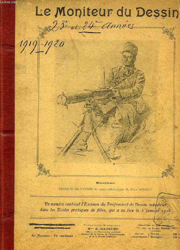 LE MONITEUR DU DESSIN, 23e ET 24e ANNEES, 1919-1920