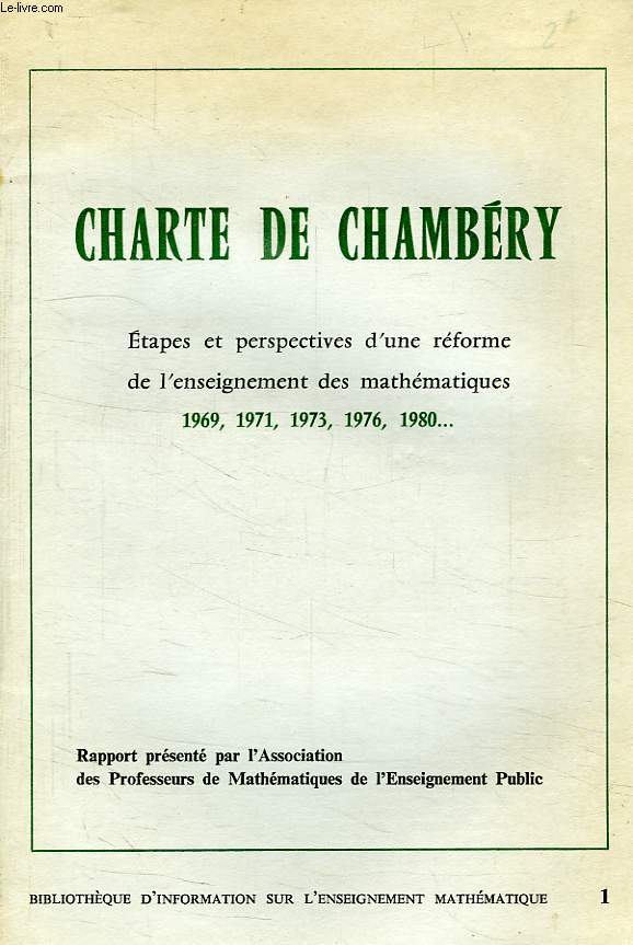 CHARTE DE CHAMBERY