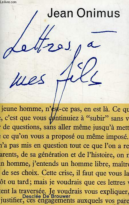 LETTRES A MES FILS