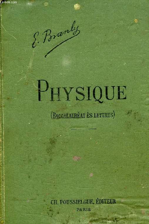 COURS ELEMENTAIRE DE PHYSIQUE