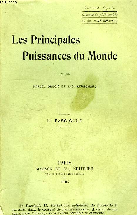 LES PRINCIPALES PUISSANCES DU MONDE, 1er FASCICULE