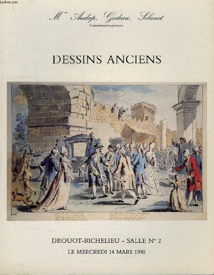 DESSINS ANCIENS, DROUOT-RICHELIEU, 14 MARS 1990
