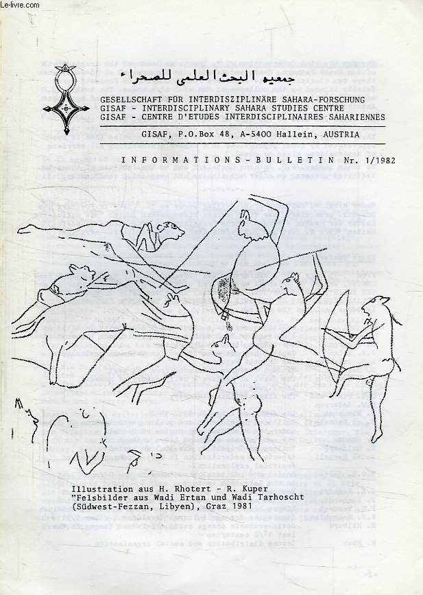 GISAF, CENTRE D'ETUDES INTERDISCIPLINAIRES SAHARIENNES, INFORMATION BULLETIN, N 1, 1982