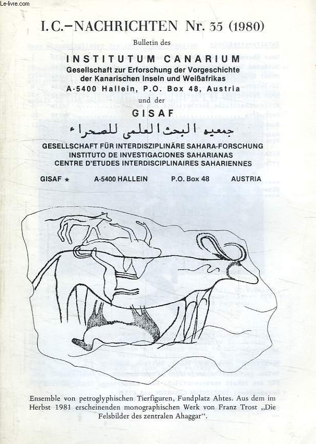BULLETIN DES INSTITUTUM CANARIUM, I.C. - NACHRICHTEN Nr 35, 1980