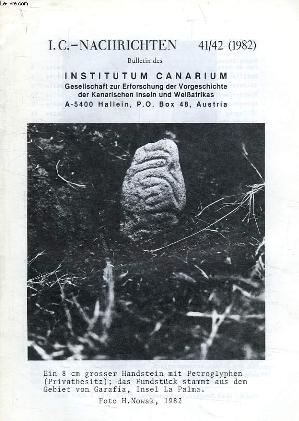 BULLETIN DES INSTITUTUM CANARIUM, I.C. - NACHRICHTEN Nr 41-42, 1982