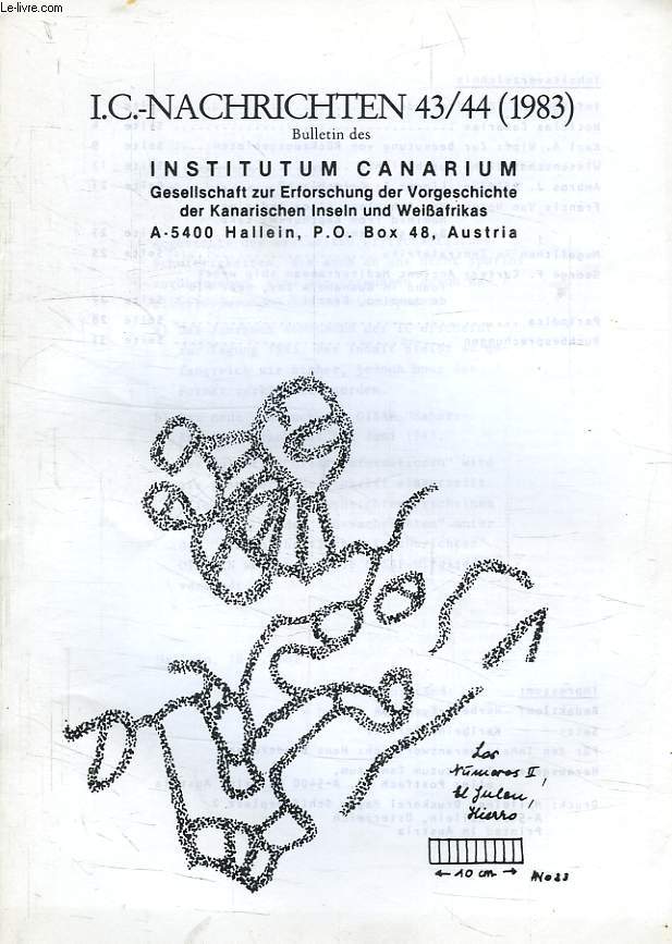 BULLETIN DES INSTITUTUM CANARIUM, I.C. - NACHRICHTEN Nr 43/44, 1983