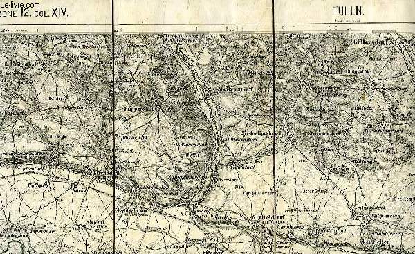 CARTE D'ETAT-MAJOR, ZONE 12, COL. XIV, TULLN