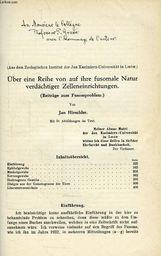 UBER EINE REIHE VON AUF IHRE FUSOMALE NATUR VERDACHTIGER ZELLENEINRICHTUNGEN (BEITRAGE ZUM FUSOMPROBLEM)