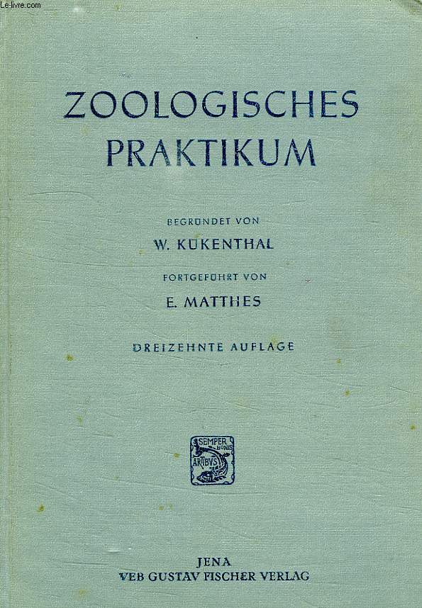 LEITFADEN FUR DAS ZOOLOGISCHE PRAKTIKUM