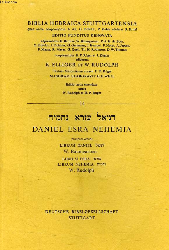BIBLIA HEBRAICA STUTTGARTENSIA, 14, DANIEL SERA NEHEMIA