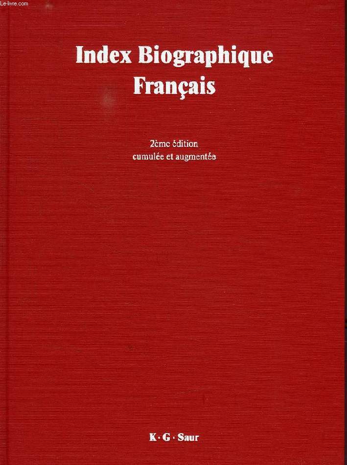 INDEX BIOGRAPHIQUE FRANCAIS, TOME 4, GAUJOUR - LA HELLE