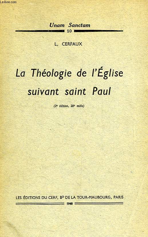 LA THEOLOGIE DE L'EGLISE SUIVANT SAINT PAUL