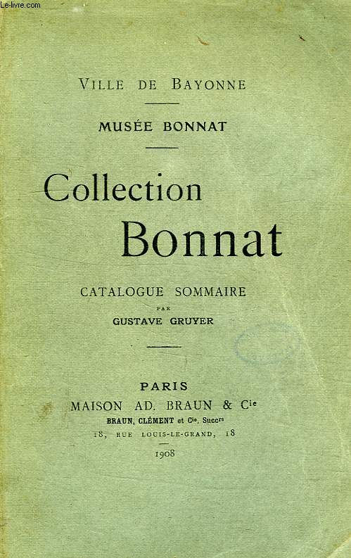 COLLECTION BONNAT, CATALOGUE SOMMAIRE