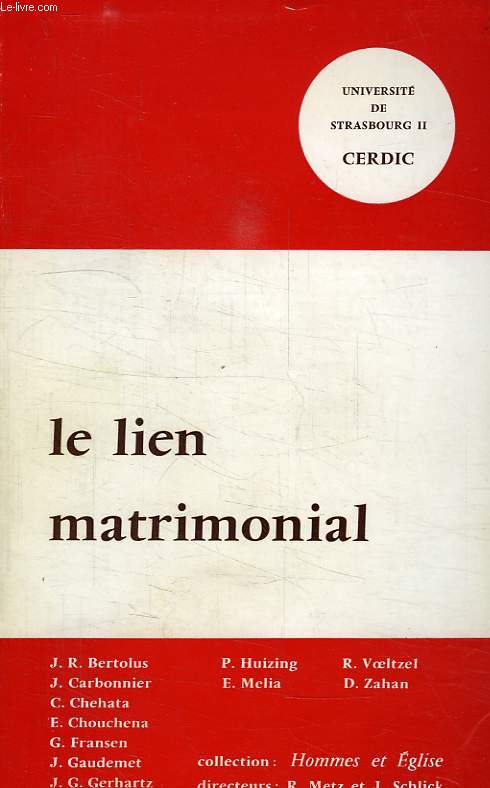 LE LIEN MATRIMONIAL