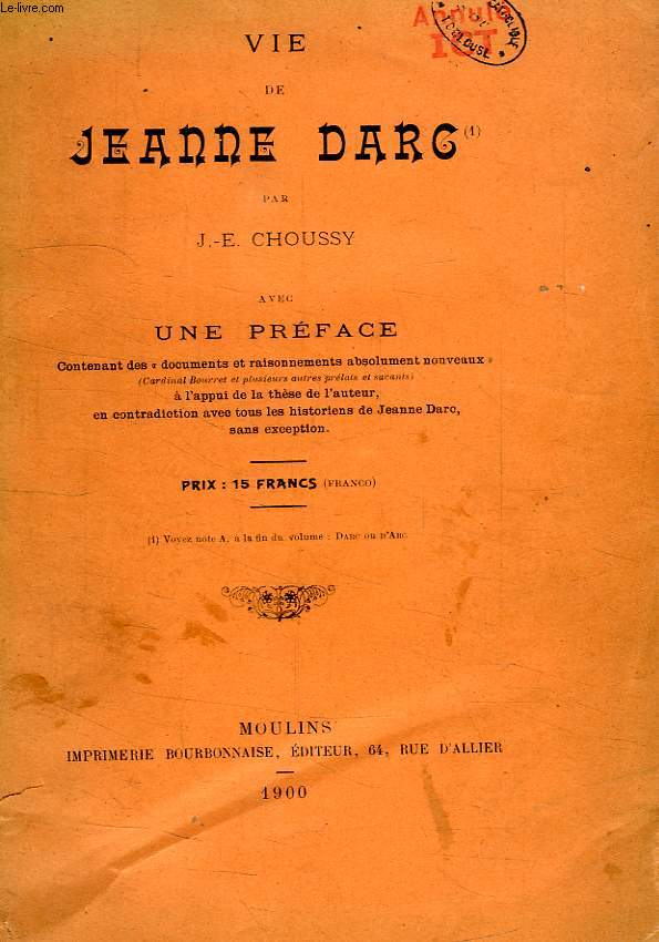 VIE DE JEANNE D'ARC