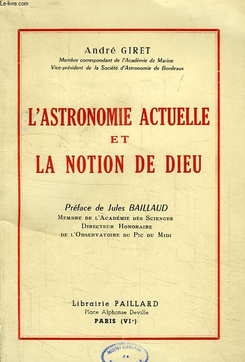 L'ASTRONOMIE ACTUELLE ET LA NOTION DE DIEU