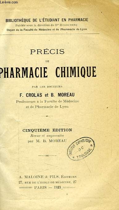 PRECIS DE PHARMACIE CHIMIQUE