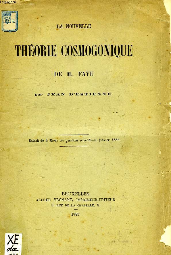 LA NOUVELLE THEORIE COSMOGONIQUEDE M. FAYE