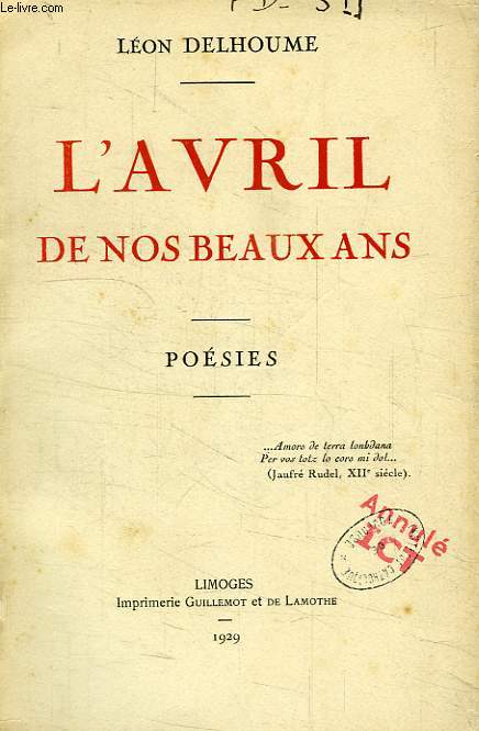 L'AVRIL DE NOS BEAUX ANS