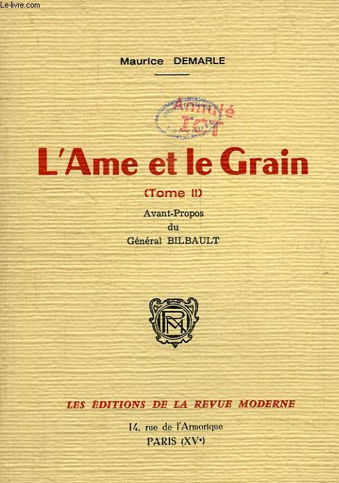 L'AME ET LE GRAIN (TOME II)