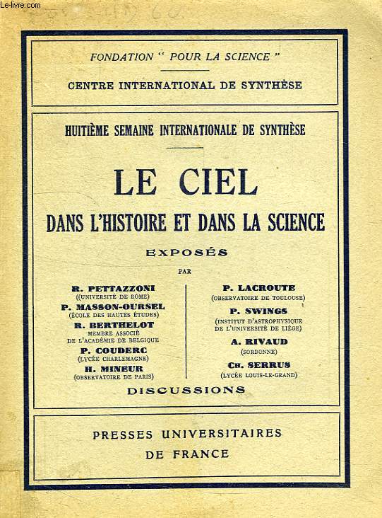 LE CIEL DANS L'HISTOIRE ET DANS LA SCIENCE