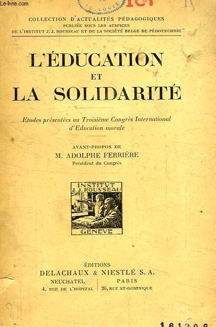 L'EDUCATION ET LA SOLIDARITE