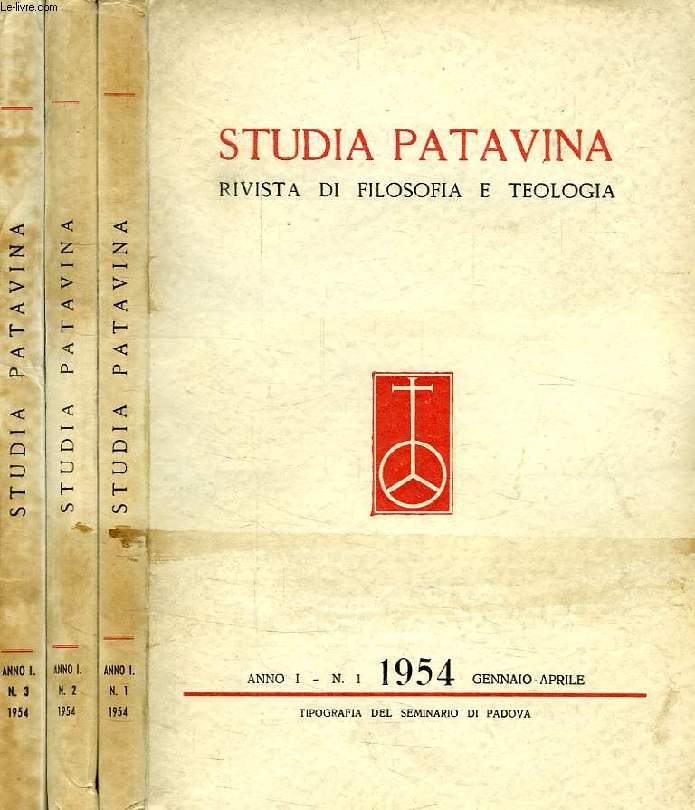 STUDIA PATAVINA, 160 TOMES (1954-2007), RIVISTA DI FILOSOFIA E TEOLOGIA