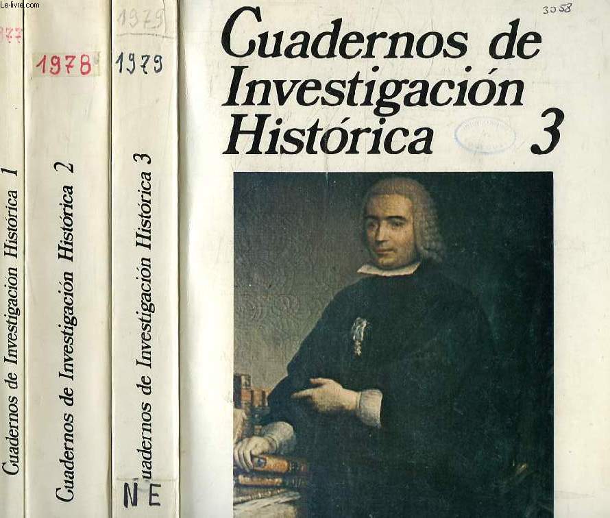 CUADERNOS DE INVESTIGACION HISTORICA, 24 TOMES (1977-2007)