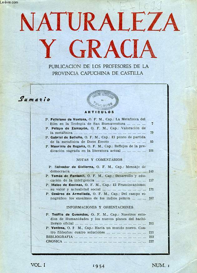 NATURALEZA Y GRACIA, 54 ANNEES (1954-2007) (COMPLET)