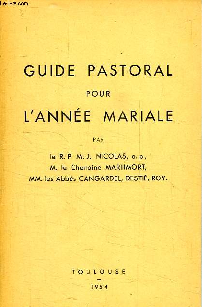 GUIDE PASTORAL POUR L'ANNEE MARIALE