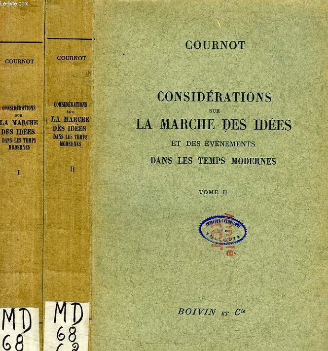 CONSIDERATIONS SUR LA MARCHE DES IDEES ET DES EVENEMENTS DANS LES TEMPS MODERNES, 2 TOMES