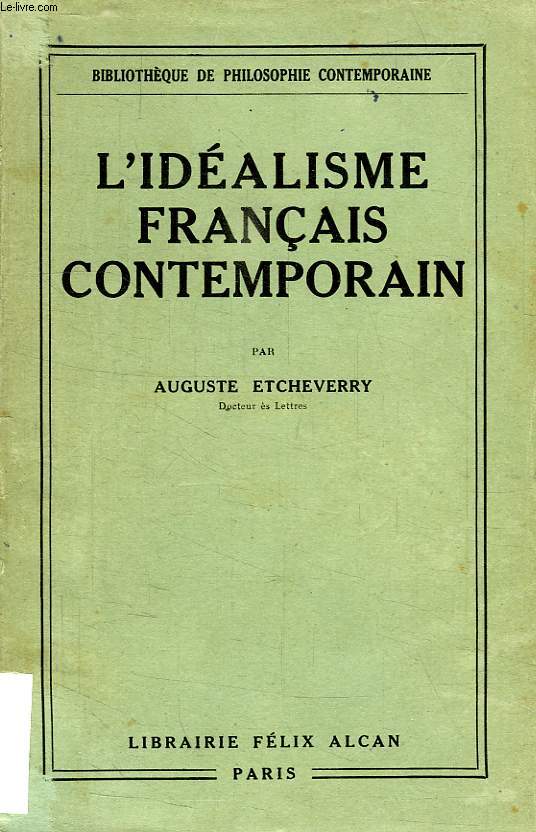 L'IDEALISME FRANCAIS CONTEMPORAIN