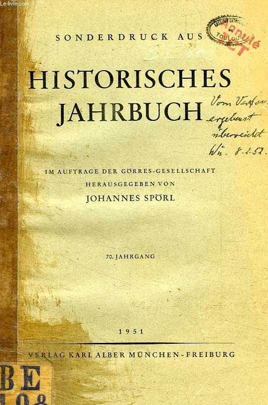 SONDERDRUCK AUS HISTORISCHES JAHRBUCH