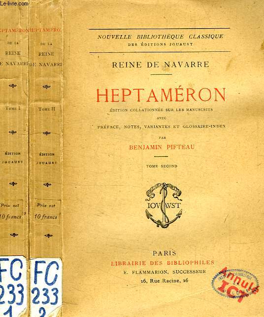 L'HEPTAMERON DES NOUVELLES, 2 TOMES