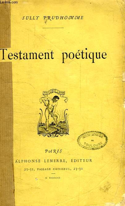 TESTAMENT POETIQUE