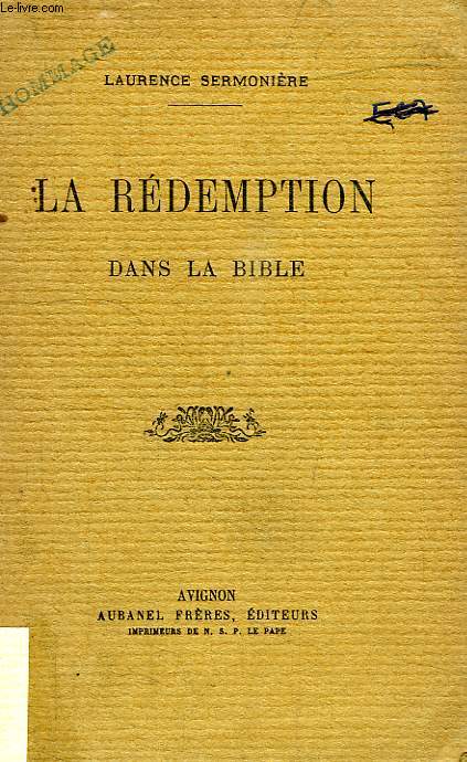 LA REDEMPTION DANS LA BIBLE