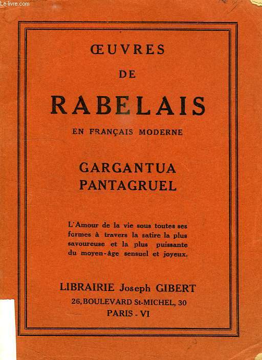 OEUVRES DE RABELAIS EN FRANCAIS MODERNE