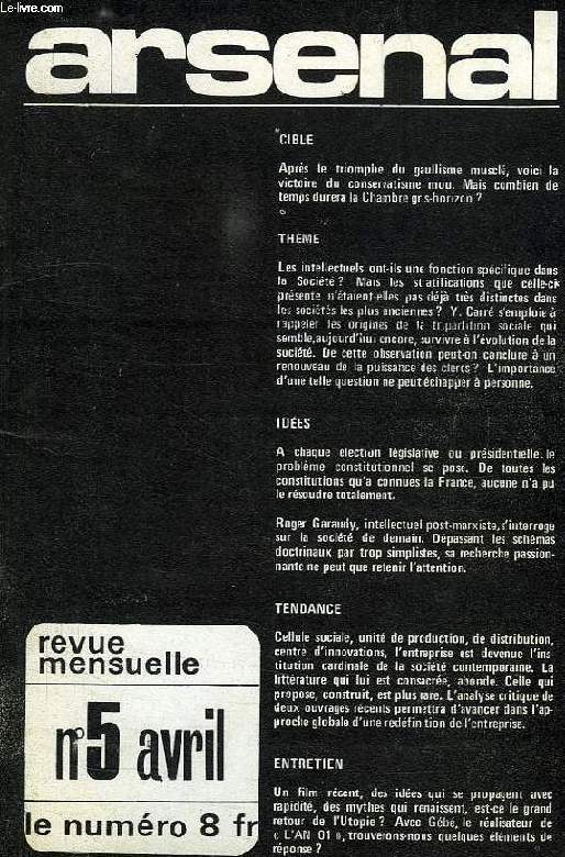 ARSENAL, N 5, AVRIL 1973