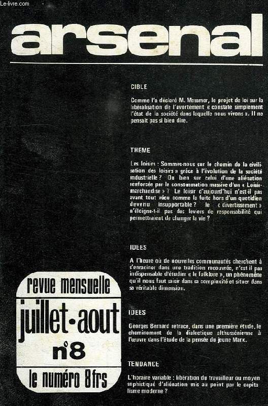 ARSENAL, N 8, JUILLET-AOUT 1973