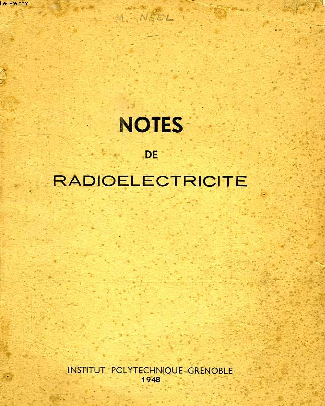 NOTES DE RADIOELECTRICITE