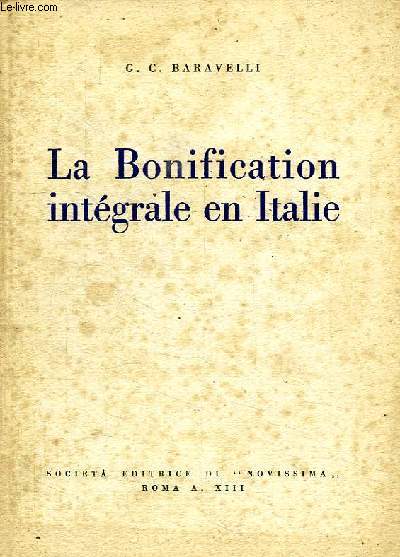 LA BONIFICATION INTEGRALE EN ITALIE