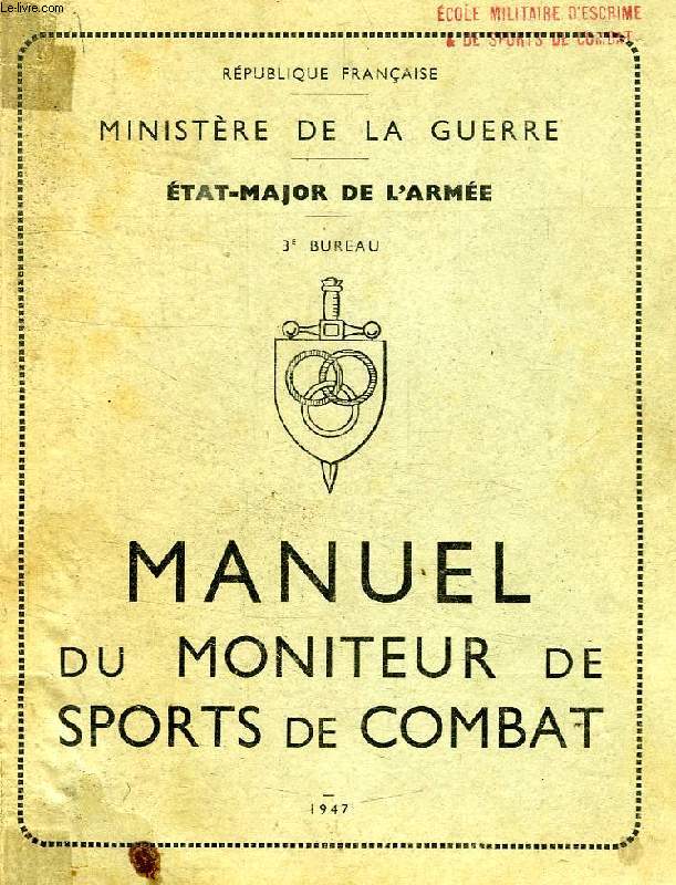 MANUEL DU MONITEUR DE SPORTS DE COMBAT