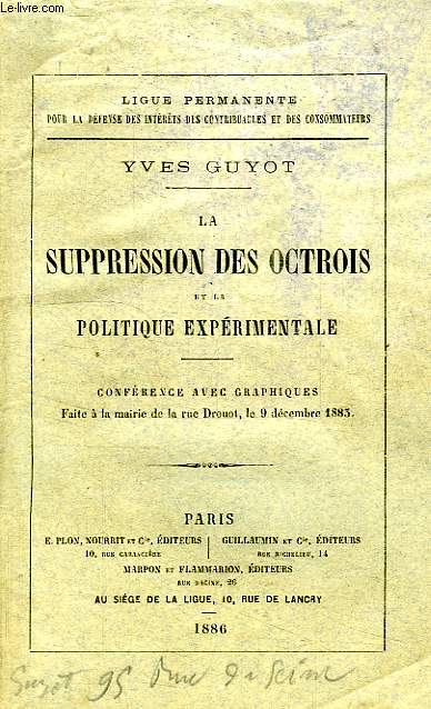 LA SUPPRESSION DES OCTROIS ET LA POLITIQUE EXPERIMENTALE