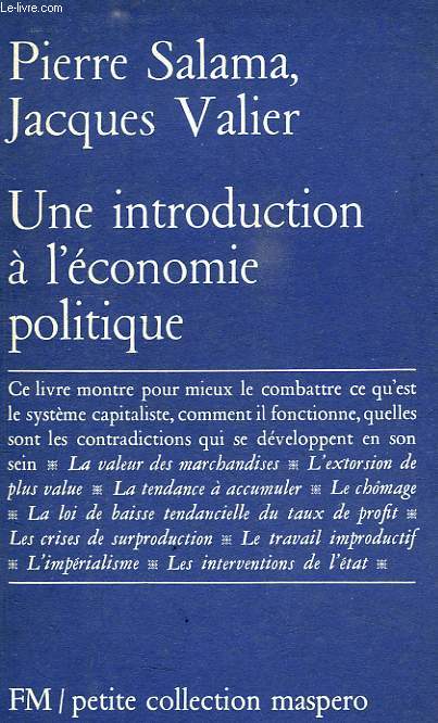 UNE INTRODUCTION A L'ECONOMIE POLITIQUE