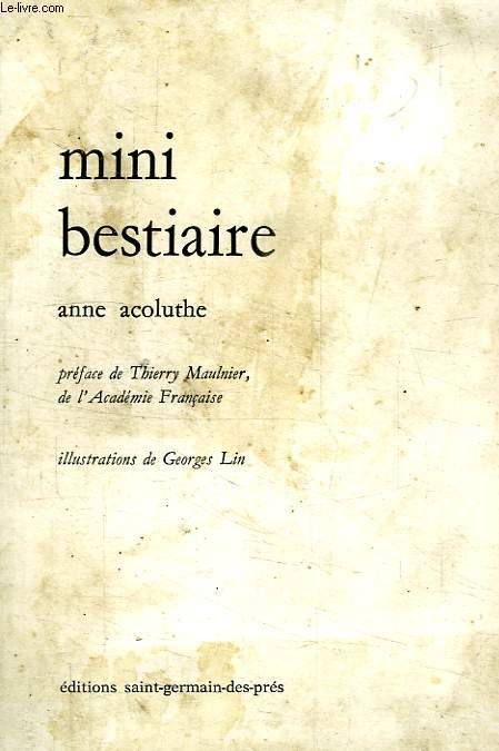MINI BESTIAIRE - ACOLUTHE ANNNE - 1971 - Picture 1 of 1