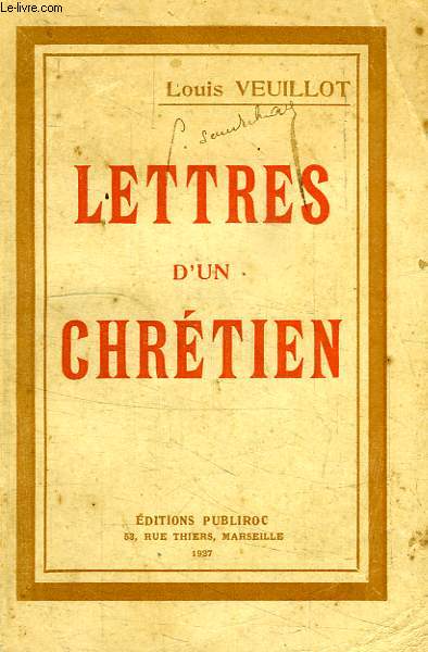 LETTRES D'UN CHRETIEN